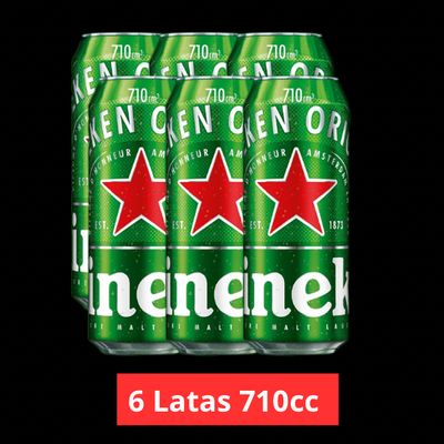 6 Bazookas Heineken 710cc