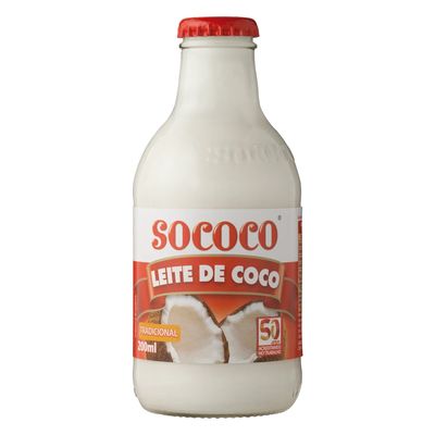 Leche de coco SOCÔCO en frasco de 200 ml