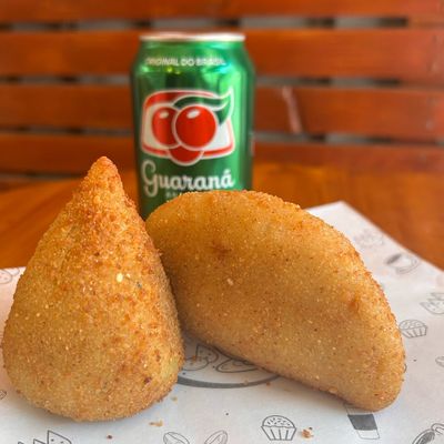 Promo 1 coxinha grande + 1 risole grande + 1 guarana 350ml