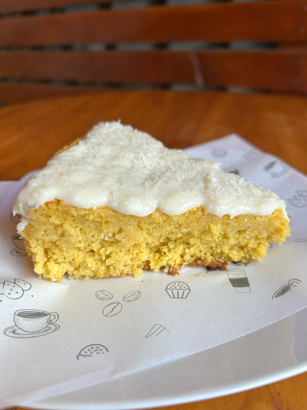 Queque de Choclo con Crema de Coco