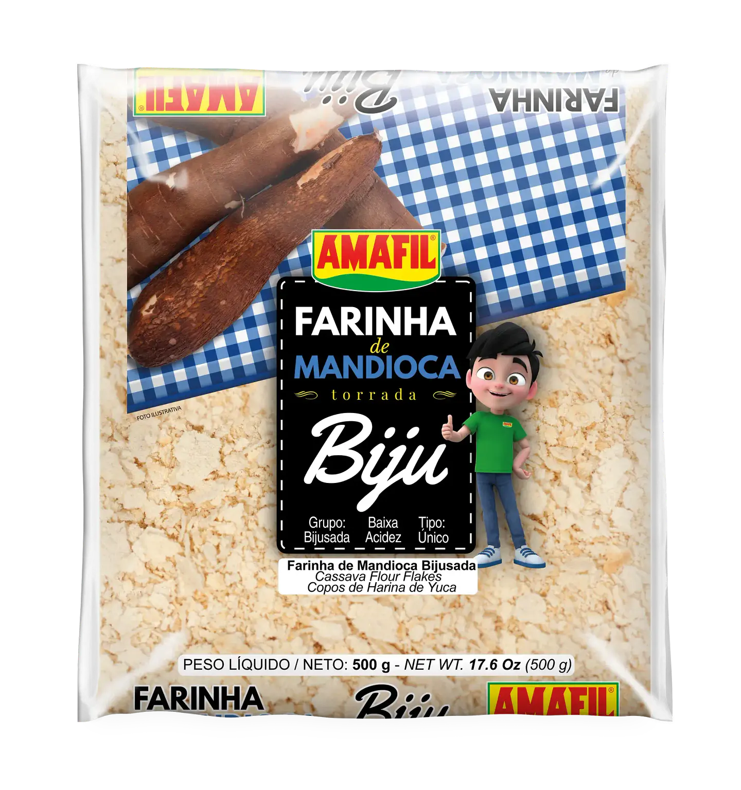 Harina de Mandioca Flocada (biju) 500g - Amafil