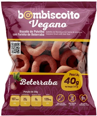 Biscoito de Polvilho Vegano Beterraba 40g