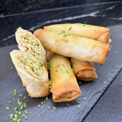 Arrollados de verduras con tofu 