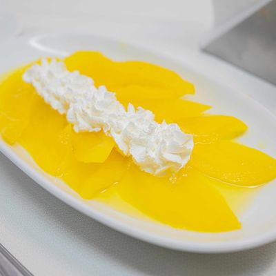 Papayas con crema