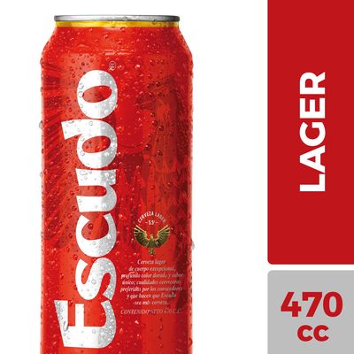 Cerveza Escudo Lager Lata 470 cc