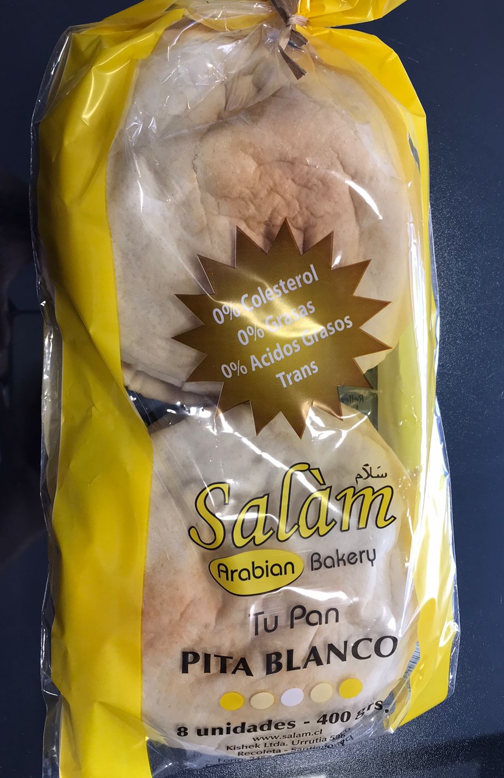 Pan pita normal y coctel
