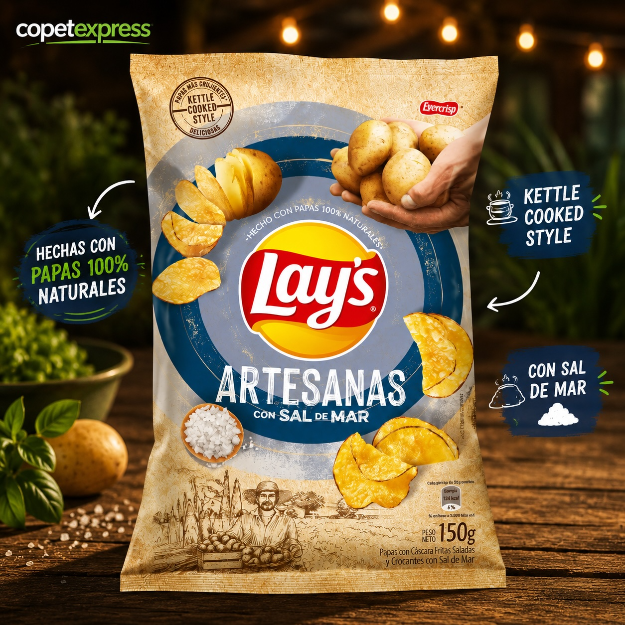 Lays artesana sal de mar 150 gr