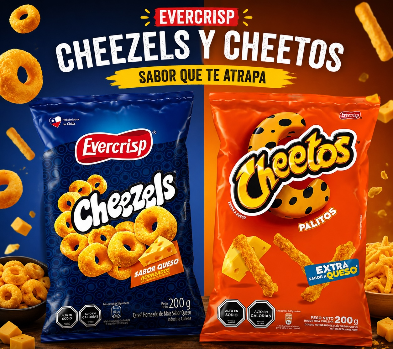 Cheetos y/o Cheezels Evercrisp