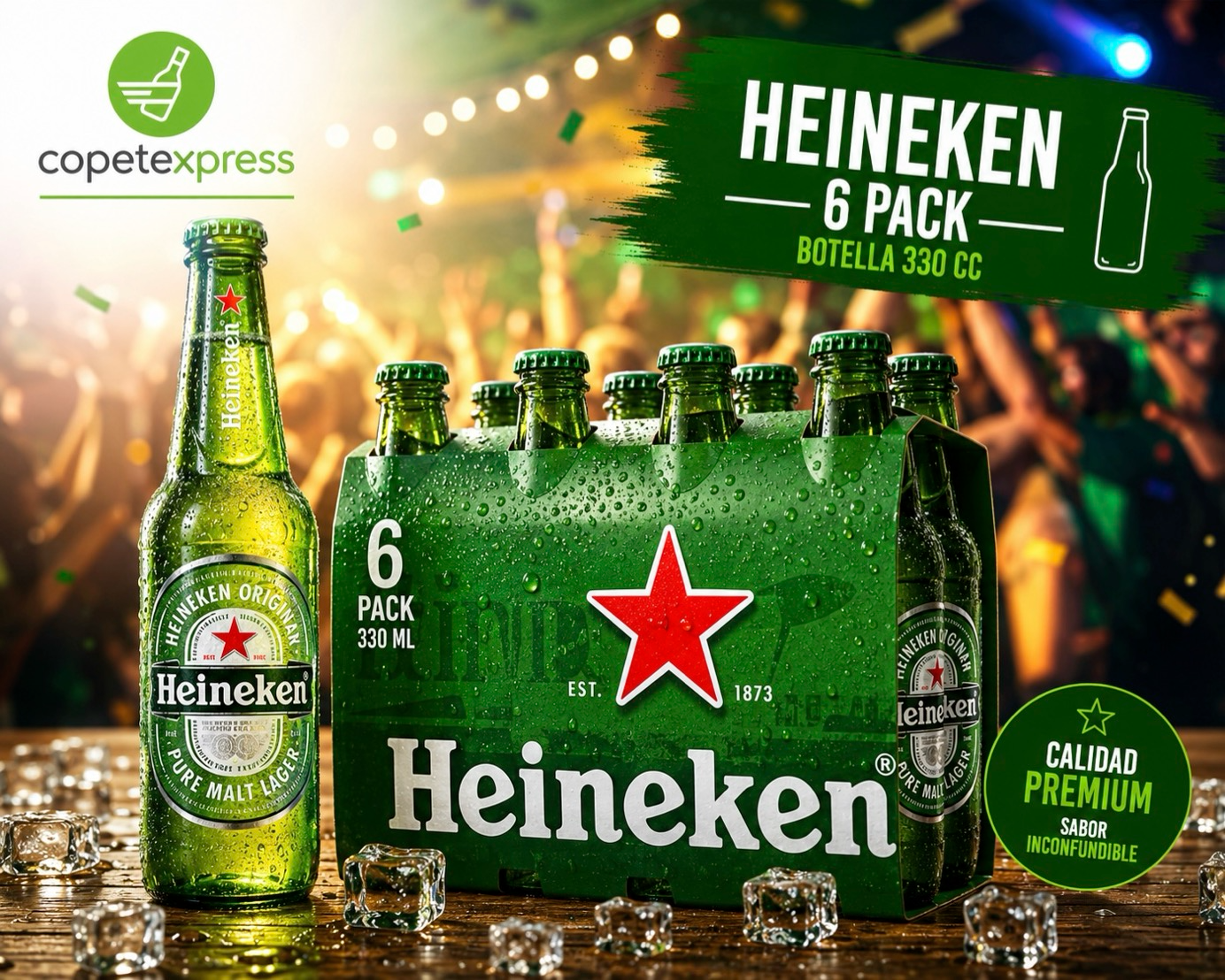 Heineken bot 330 cc 6 pack