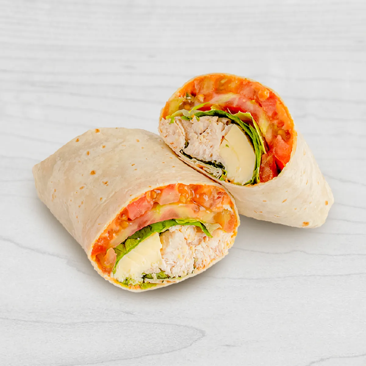 Chicken TBM wrap with sundried tomato