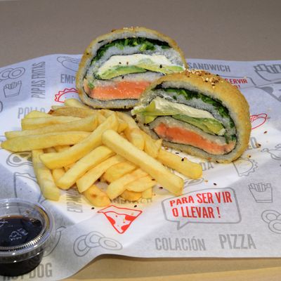 Sushi Burguer Salmón y camarón