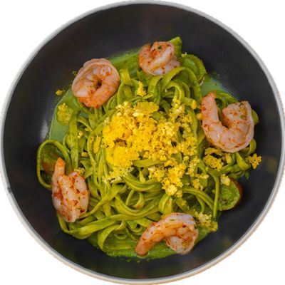 Pasta Pesto e Gamberetti
