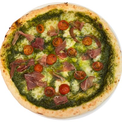 Pizza Pesto e Prosciutto