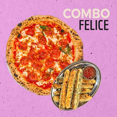 COMBO FELICE PIZZA + PANECILLOS AL AJO 🍕