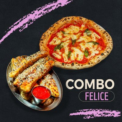 COMBO FELICE PIZZA + PANECILLOS AL AJO 🍕