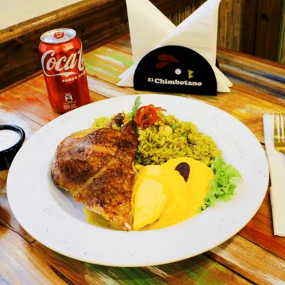 Arroz verde brasa + bebida