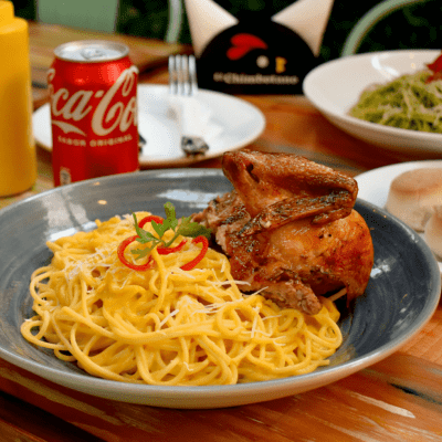 Pasta huancaína + bebida