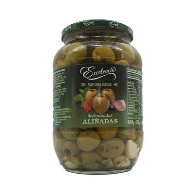 Aceituna Verde Aliñada Excelencia Barril 400gr