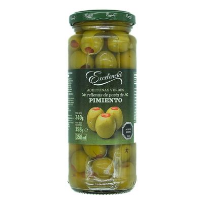 Aceituna Verde Rellena Pimiento Frasco 198gr