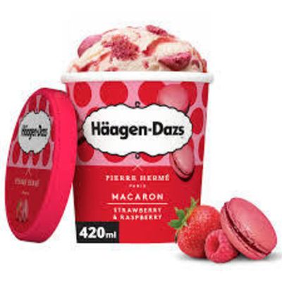 Helado macarron Strawberry Grande H.Dazs