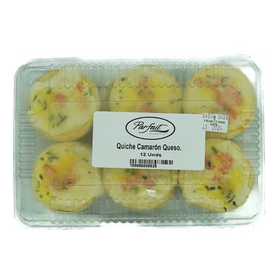 Mini Quiches Camarón Queso 12 unidades