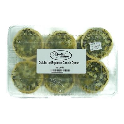 Mini Quiches Verduras 12 unidades.