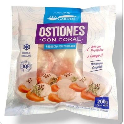 ostión con coral cal 40-60 200 grs