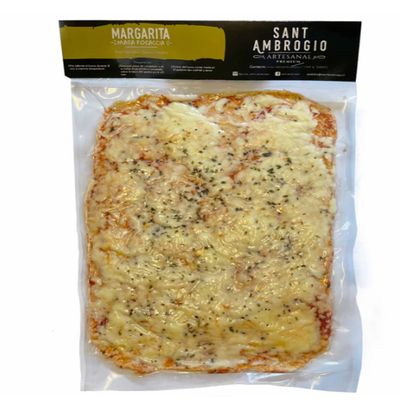 Pizza Margarita masa Focaccia saint Ambroggio