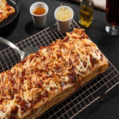 pizza recta pollo BBQ