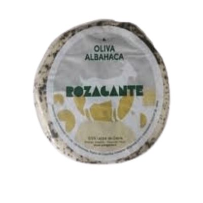Queso cabra Rozogante oliva albahaca rueda 200 grs.