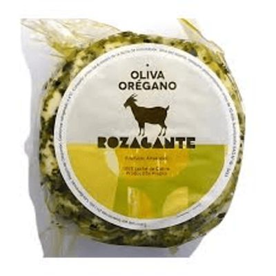 Queso cabra Rozogante oliva orégano rueda 200 grs.
