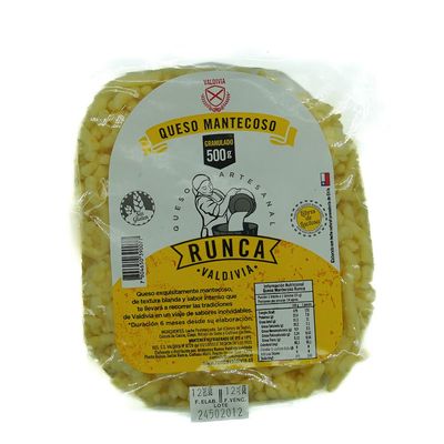 Queso mantecoso granulado Runca 500 grs