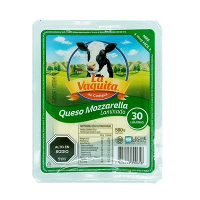Queso Mozzarella Laminado La Vaquita