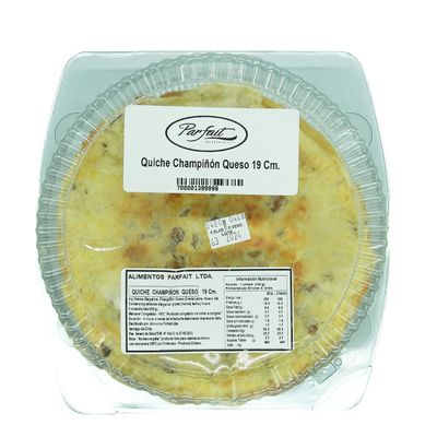 Quiche Champiñón queso 19 cms.