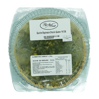 Quiche Espinaca choclo queso 19 cms.