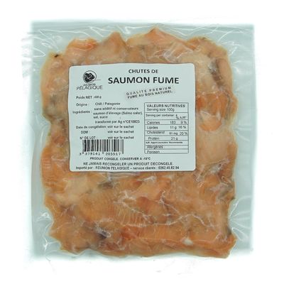 Recorte Salmón Ahumado 400 grs