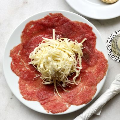 CARPACCIO, SPAGHETTI DE PALMITO & MOZZARELLA