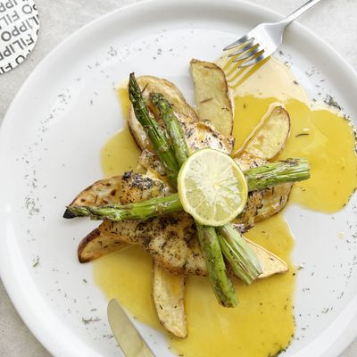 CORVINA HORNEADA AL LIMÓN Y MANTEQUILLA