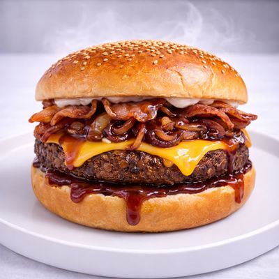 Burger BBQ a Domicilio | Sabor Ahumado y Tocino | FoodCentral