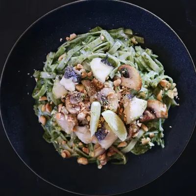 Sen Yain de Camarón, hortalizas al curry verde