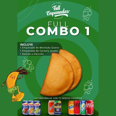 Full Combo 1 (Mechada Queso / Caraota Queso) + Bebida