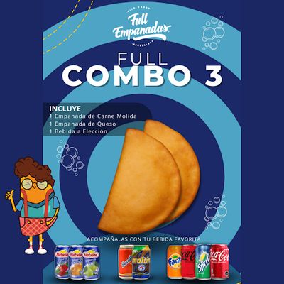 Full Combo 3 (Molida / Queso) + Bebida