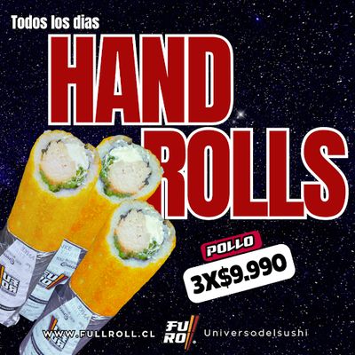 3 Handrolls Pollo