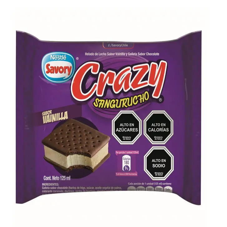 Galleta Helada Vainilla Crazy Sangurucho