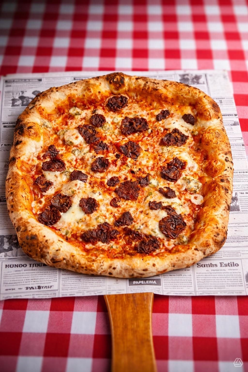 Pizza Pesto Tomates Deshidratados y Queso Azul
