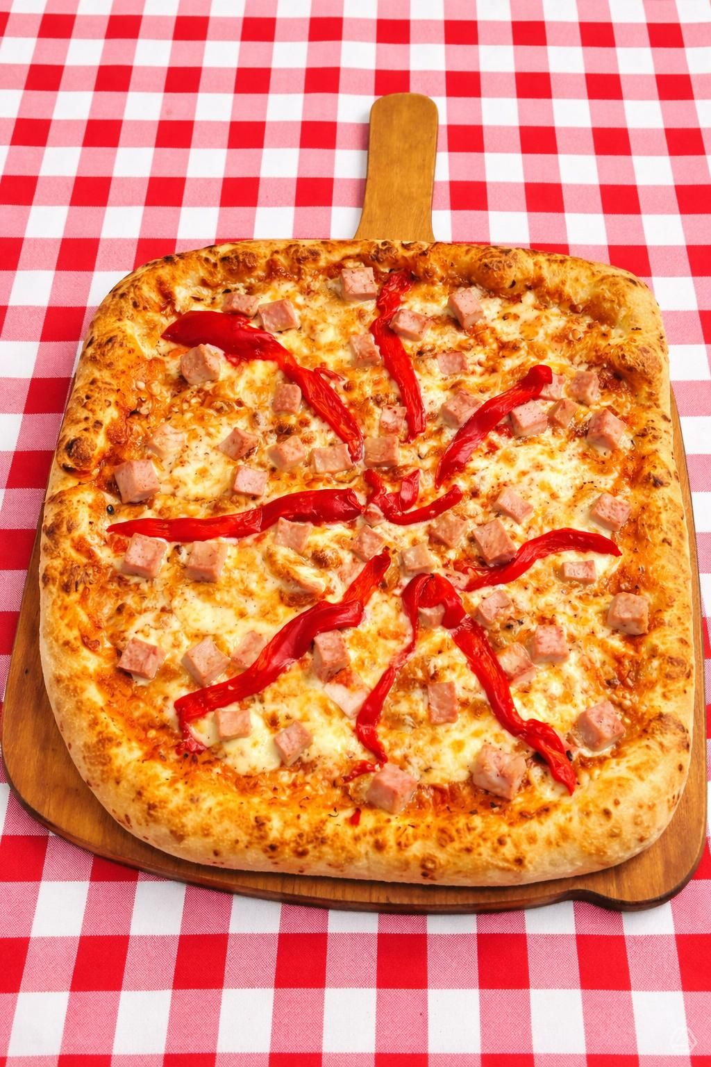Pizza Jamón Pimentón Rojo