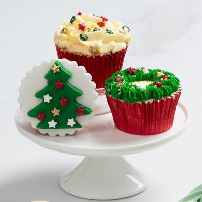 Cupcake Corona Navideña