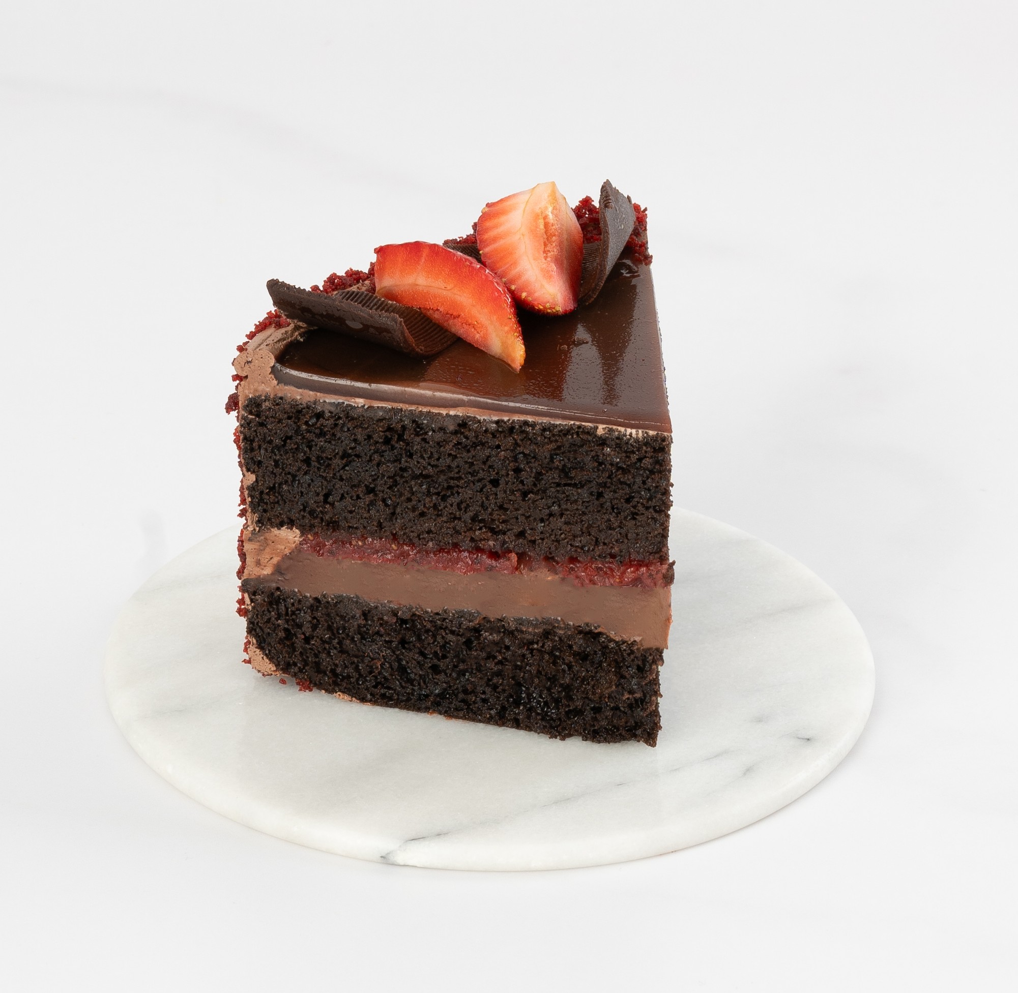 Porción Queque Fresa y Cioccolato