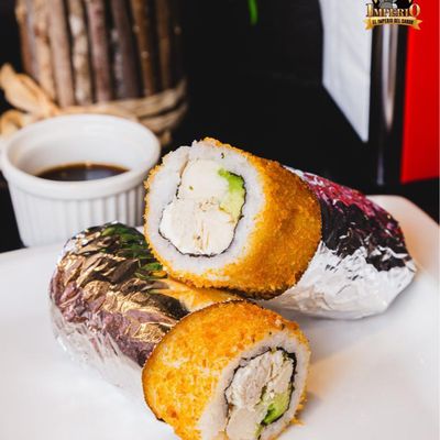 Handroll Pollo, Palta y queso