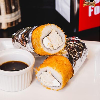 Handroll pollo queso